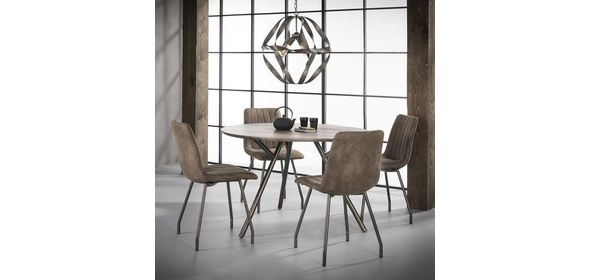 Drau Eetkamerstoel 4 stuks Taupe Davidi Design Drau Eetkamerstoel 4 stuks Taupe
