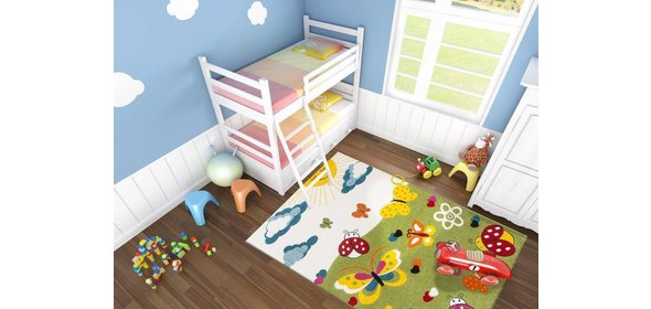 Amigo Vlinder Kindervloerkleed 160x230 Groen Lalee Amigo Vlinder Kindervloerkleed 160x230 Groen