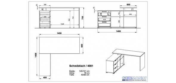 Milan Hoekbureau Wit Germania Milan Hoekbureau Wit