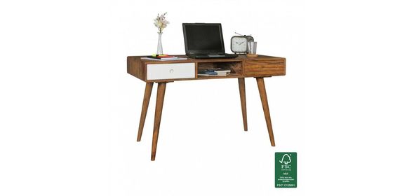 Repa Bureau met Lades Bruin/Wit Sky Style Repa Bureau met Lades Bruin/Wit