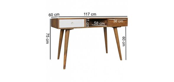 Repa Bureau met Lades Bruin/Wit Sky Style Repa Bureau met Lades Bruin/Wit