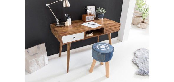 Repa Bureau met Lades Bruin/Wit Sky Style Repa Bureau met Lades Bruin/Wit