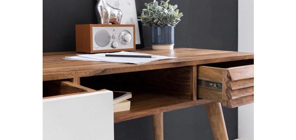 Repa Bureau met Lades Bruin/Wit Sky Style Repa Bureau met Lades Bruin/Wit
