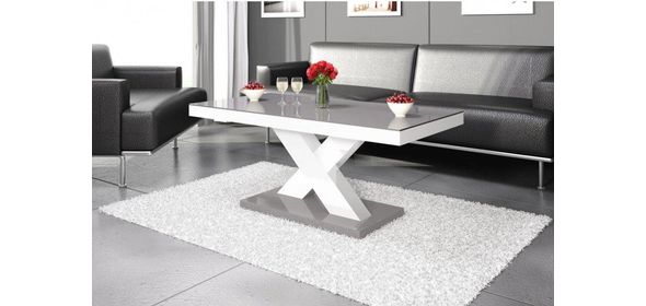 Xenon Salontafel HG Grijs/Wit Hubertus Meble Xenon Salontafel HG Grijs/Wit