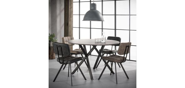 Ebro Eetkamerstoel 4 stuks Bruin Davidi Design Ebro Eetkamerstoel 4 stuks Bruin
