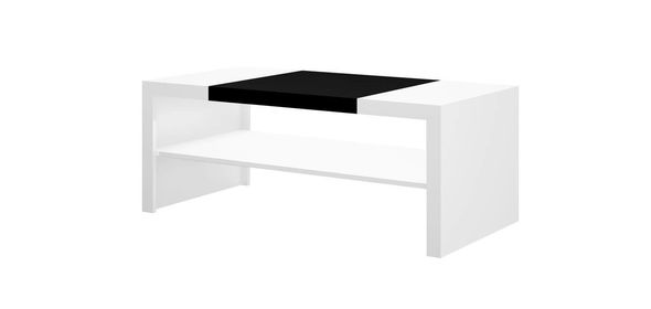 Duo Salontafel Hoogglans Wit/Zwart Hubertus Meble Duo Salontafel Hoogglans Wit/Zwart