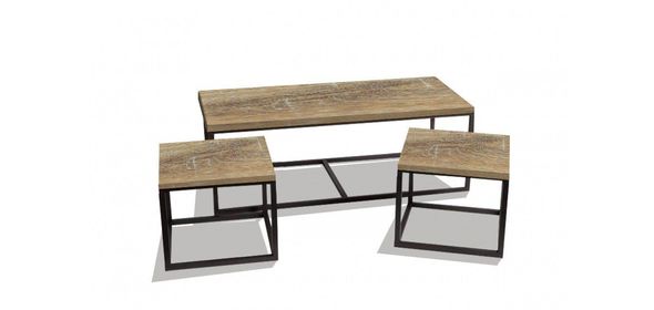 Hamilton Salontafel Set Oud Eiken Monaica Hamilton Salontafel Set Oud Eiken