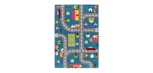 Amigo Street Kindervloerkleed 120x170 Blauw Outlet Lalee Amigo Street Kindervloerkleed 120x170 Blauw Outlet