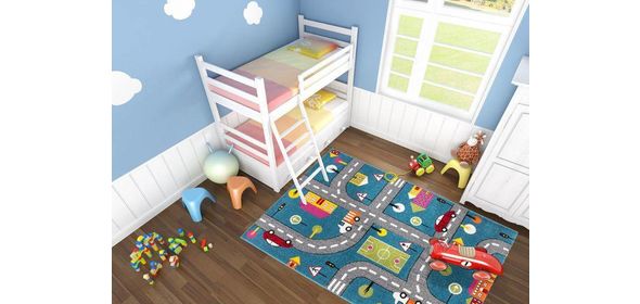Amigo Street Kindervloerkleed 120x170 Blauw Outlet Lalee Amigo Street Kindervloerkleed 120x170 Blauw Outlet