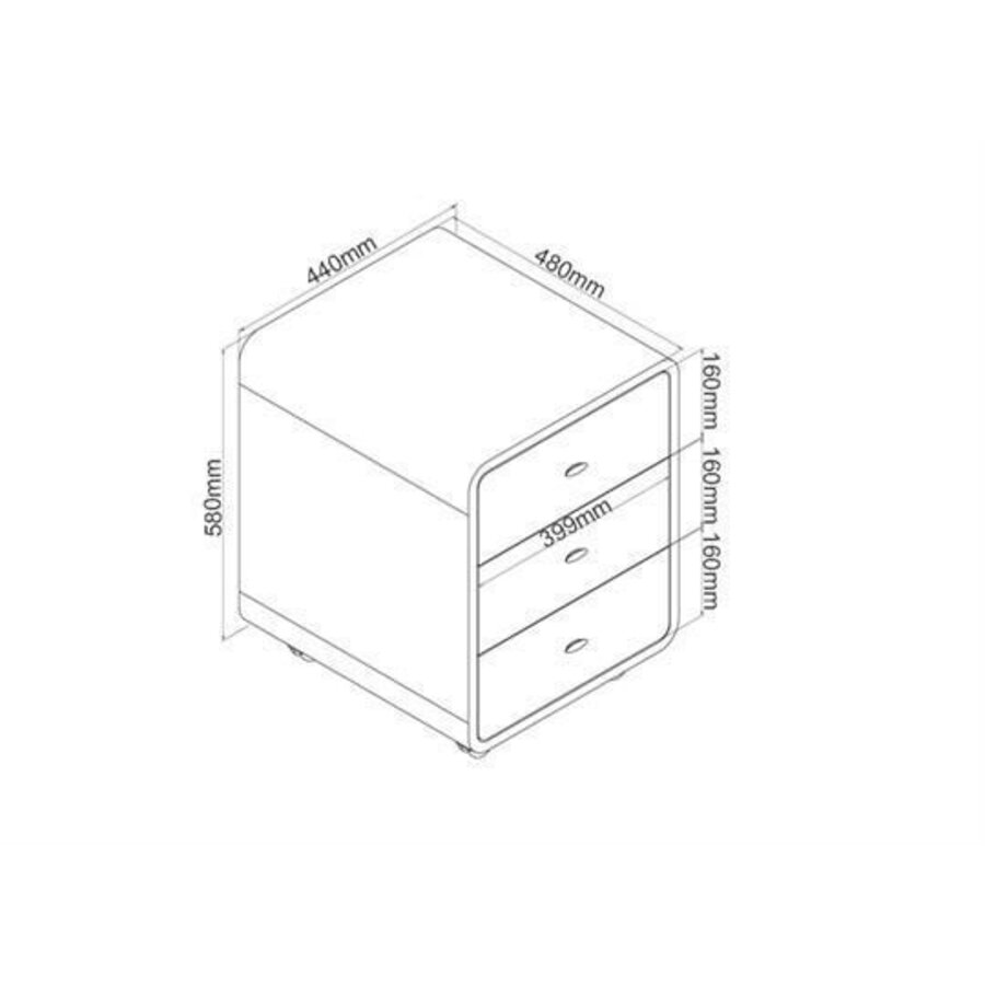 Drawer PC-201 Ladeblok Walnoot Drawer PC-201 Ladeblok Walnoot