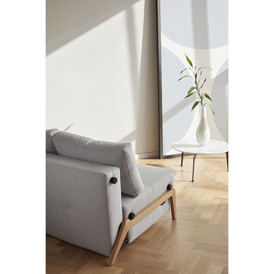 Cubed Wood 140 cm Slaapbank Grijs