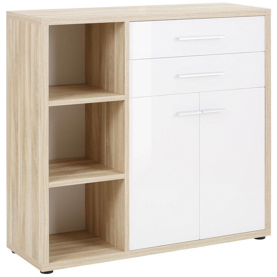 Set+ Dressoir Small Naturel Eiken/Wit Set+ Dressoir Small Naturel Eiken/Wit