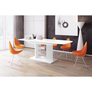 Hubertus Meble Linosa Three Eettafel Hoogglans Wit