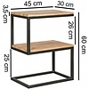 Akola Bijzettafel S-vorm Acacia