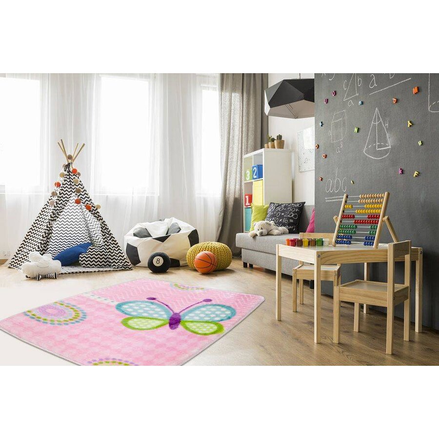 Lollipop Kindervloerkleed Vlinder 120 x 170 cm