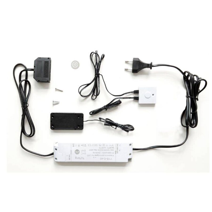 LED power spot wit + Glas verlichting Double