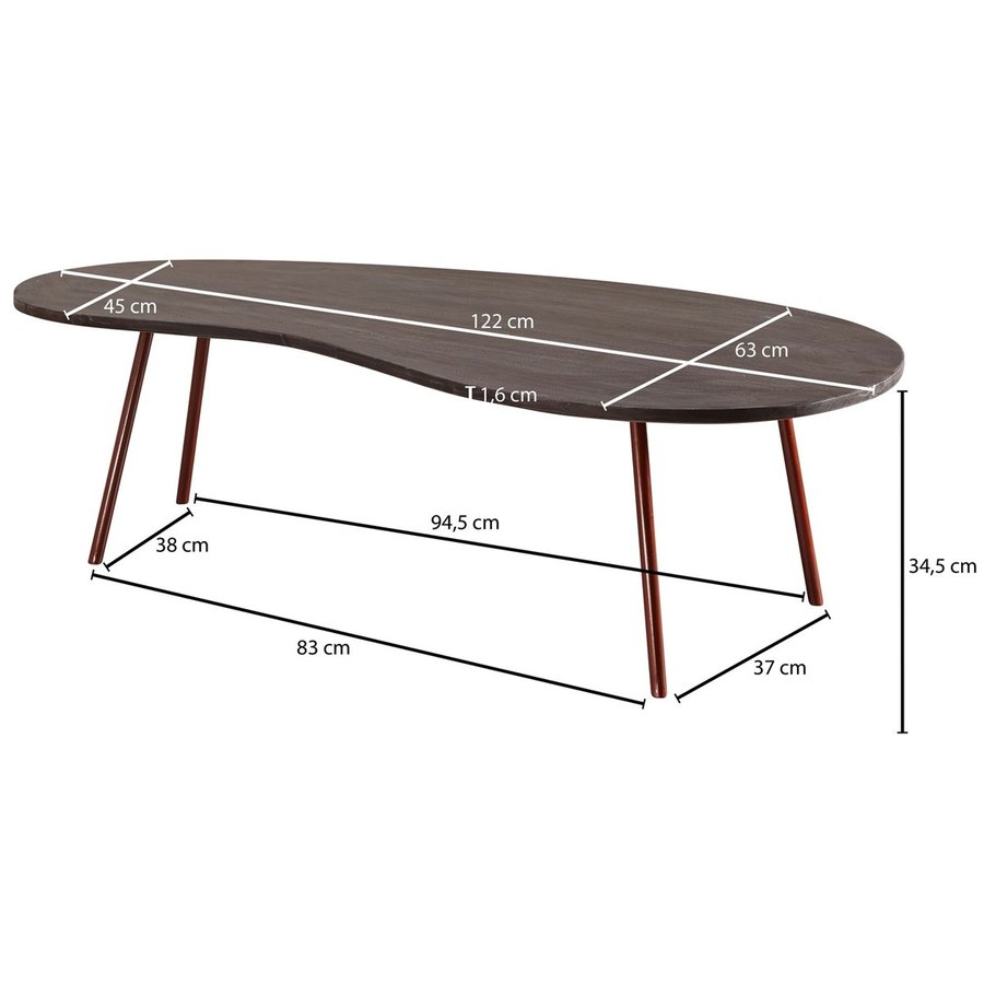 Kasi Salontafel Acacia Grijs Kasi Salontafel Acacia Grijs