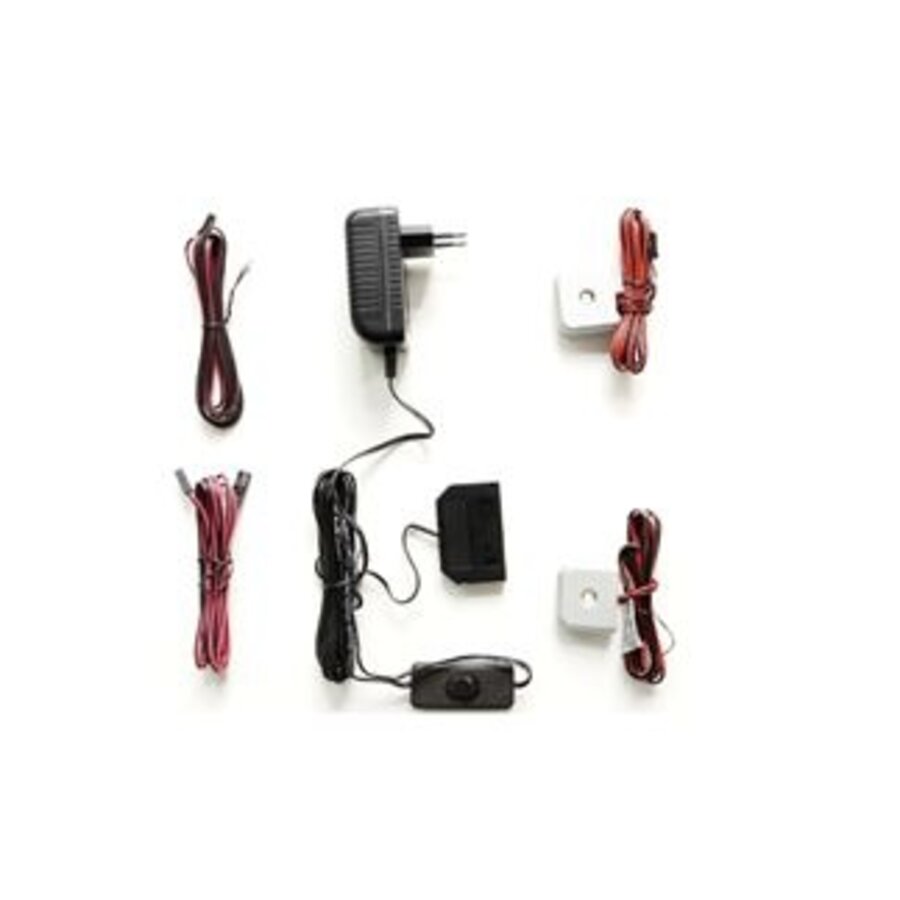 LED power spot wit + Glas verlichting Triple