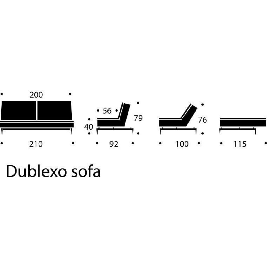Dublexo Slaapbank Donkergrijs / Zwart Dublexo Slaapbank Donkergrijs / Zwart
