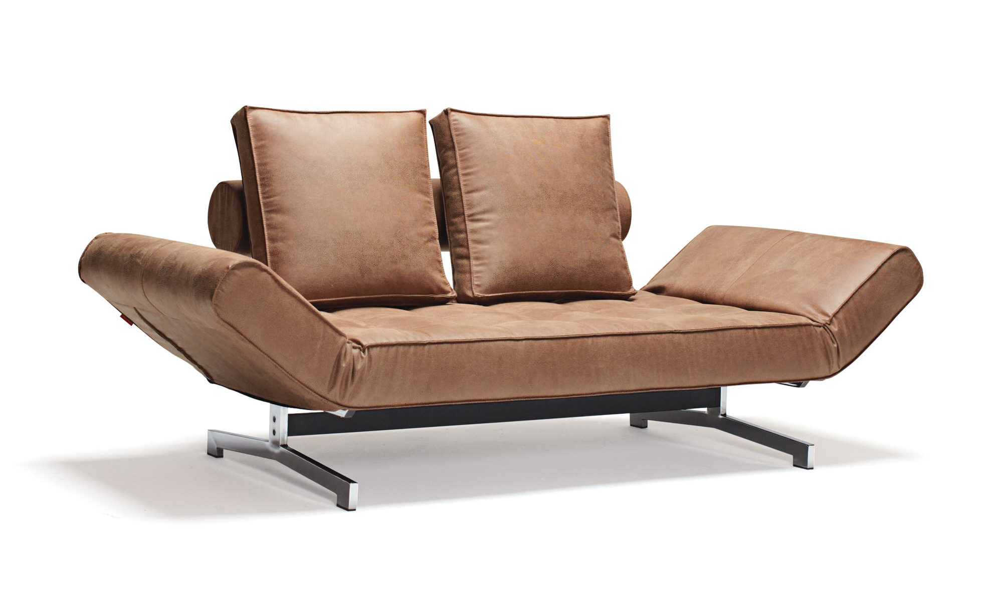 Innovation Living Ghia Chrome Slaapbank Bruin