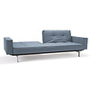 Splitback Deluxe Slaapbank Blauw / Chroom