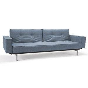 Innovation Living Splitback Deluxe Slaapbank Blauw / Chroom