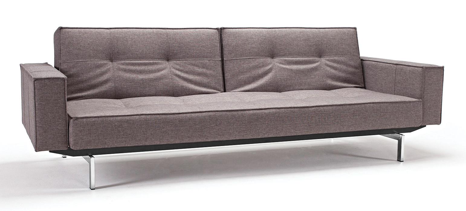 Innovation Living Splitback Deluxe Slaapbank Grijs / Chroom