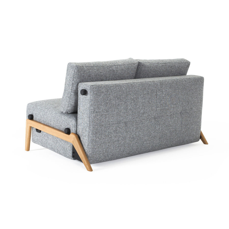 Cubed Wood 140 cm Slaapbank Grijs