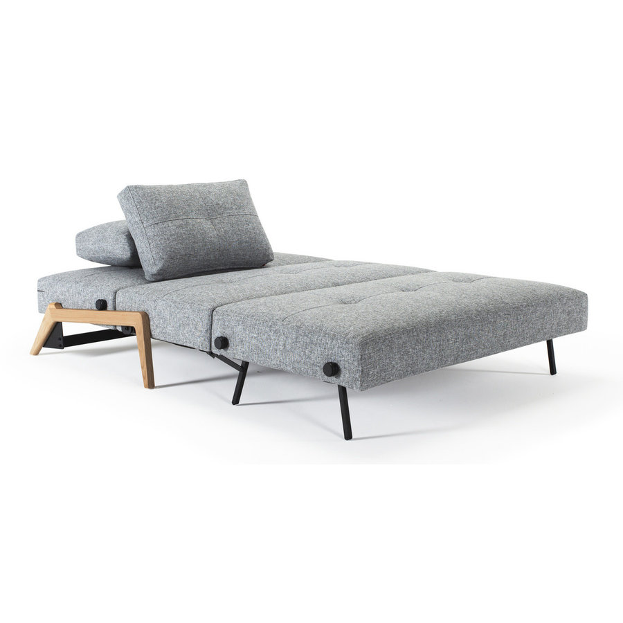 Cubed Wood 140 cm Slaapbank Grijs