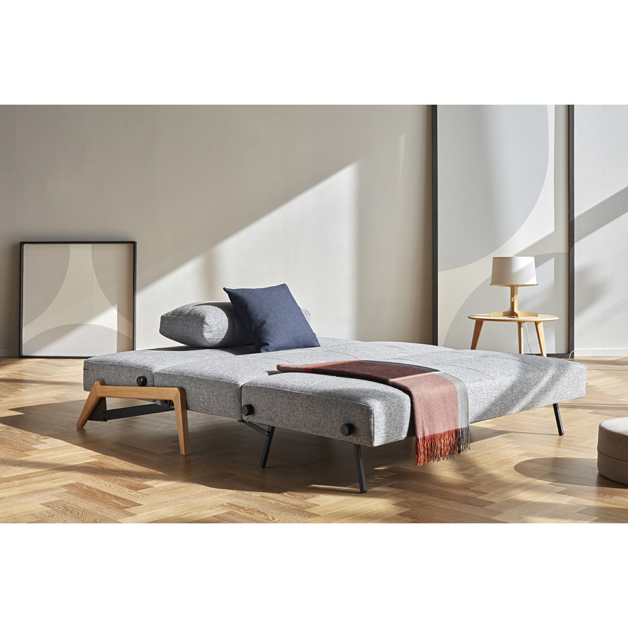 Cubed Wood 140 cm Slaapbank Grijs