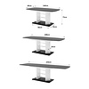 Linosa Three Eettafel Hoogglans Grijs