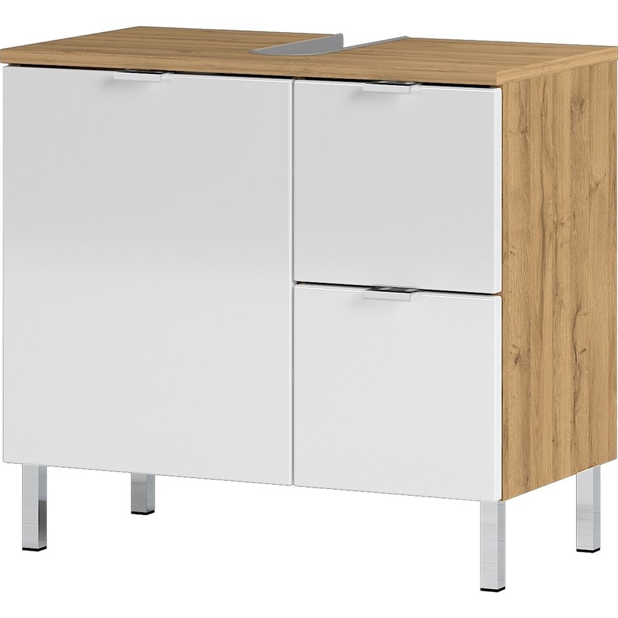 Mauresa Wastafelonderkast Small Wit / Eiken Mauresa Wastafelonderkast Small Wit / Eiken