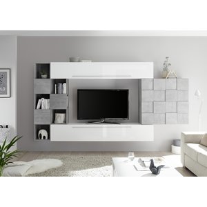 Benvenuto Design Bex TV-wandmeubel 5 Wit / Beton