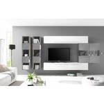 Benvenuto Design Bex TV-wandmeubel 12 Wit / Beton Benvenuto Design Bex TV-wandmeubel 12 Wit / Beton