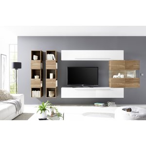 Benvenuto Design Bex TV-wandmeubel 12 Wit / Eiken