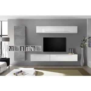 Benvenuto Design Bex TV-wandmeubel 18 Wit / Beton