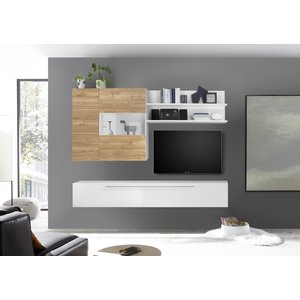 Benvenuto Design Bex TV-wandmeubel 27 Wit / Eiken