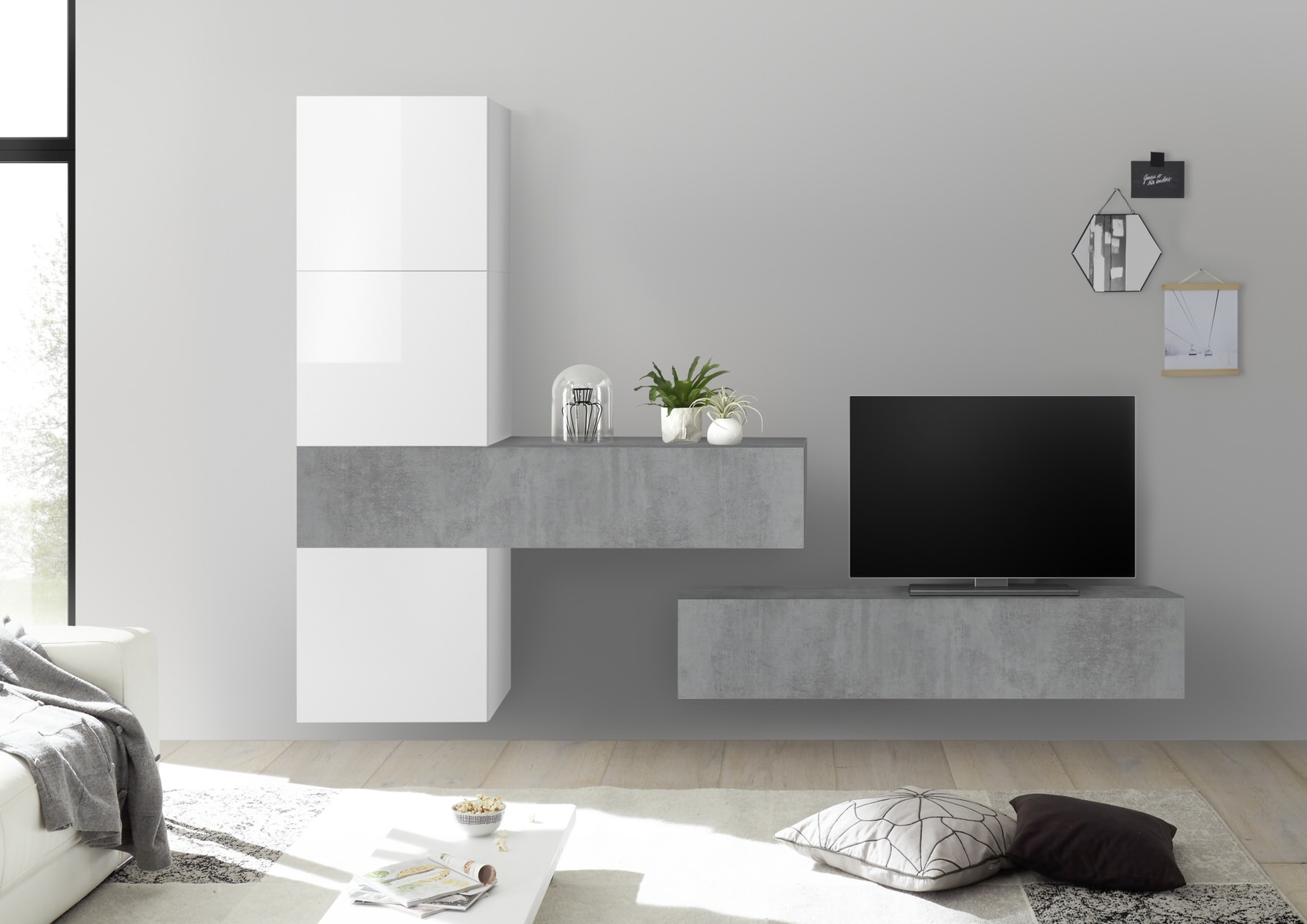 Benvenuto Design Bex TV-wandmeubel 34 Beton