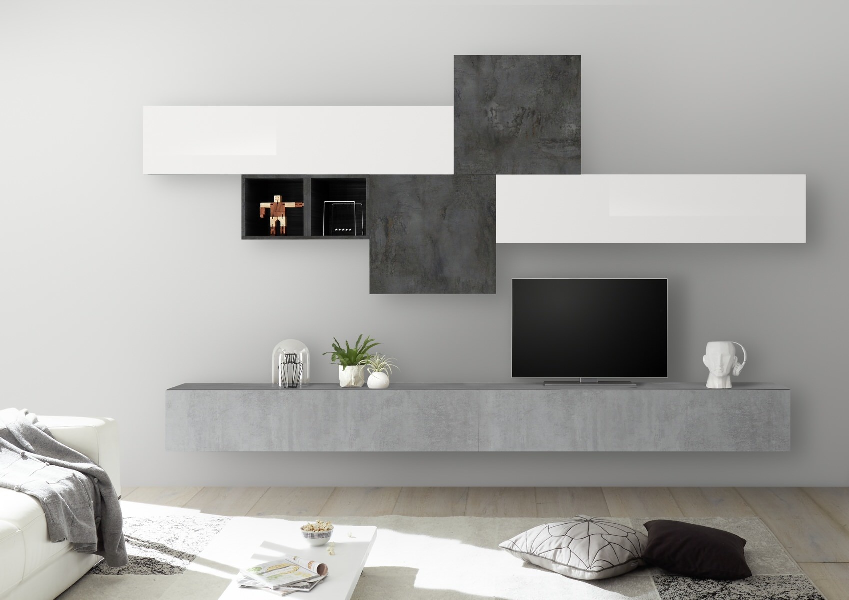 Benvenuto Design Bex TV-wandmeubel 44 Oxid