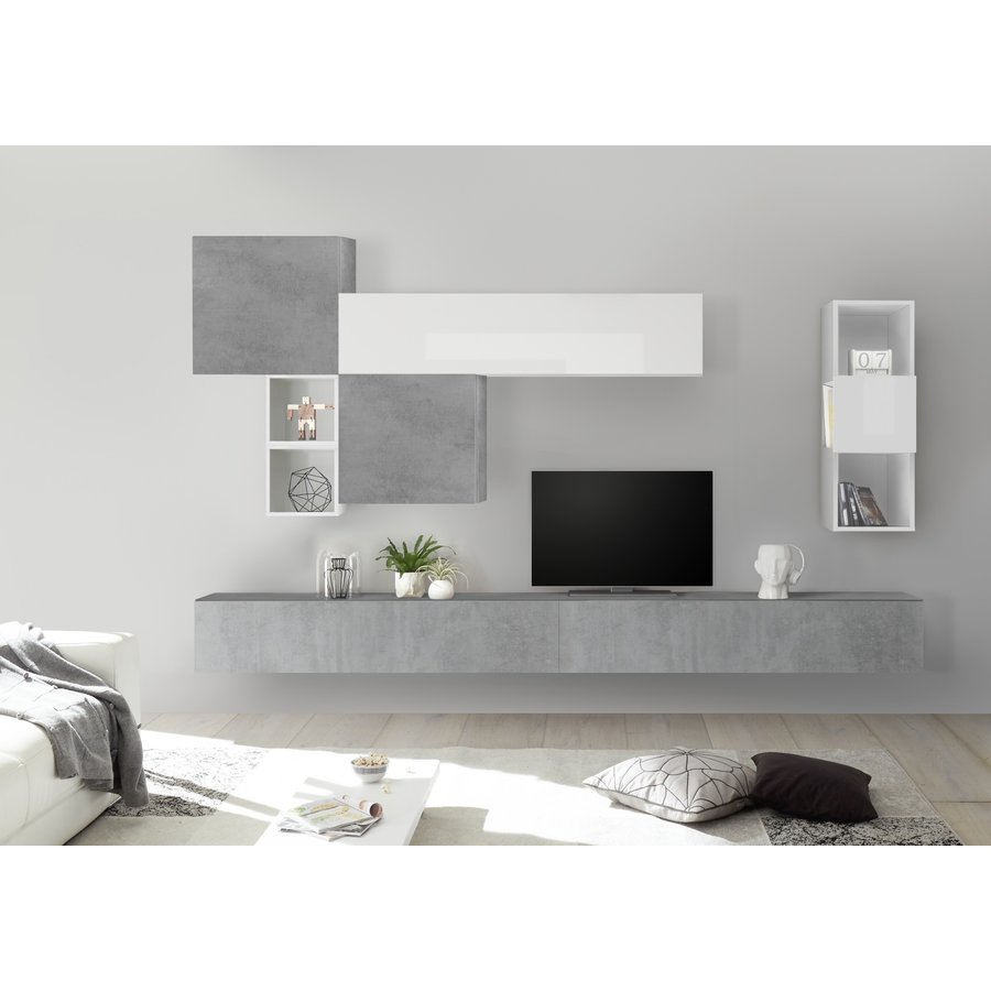 Bex TV-wandmeubel 45 Beton Bex TV-wandmeubel 45 Beton