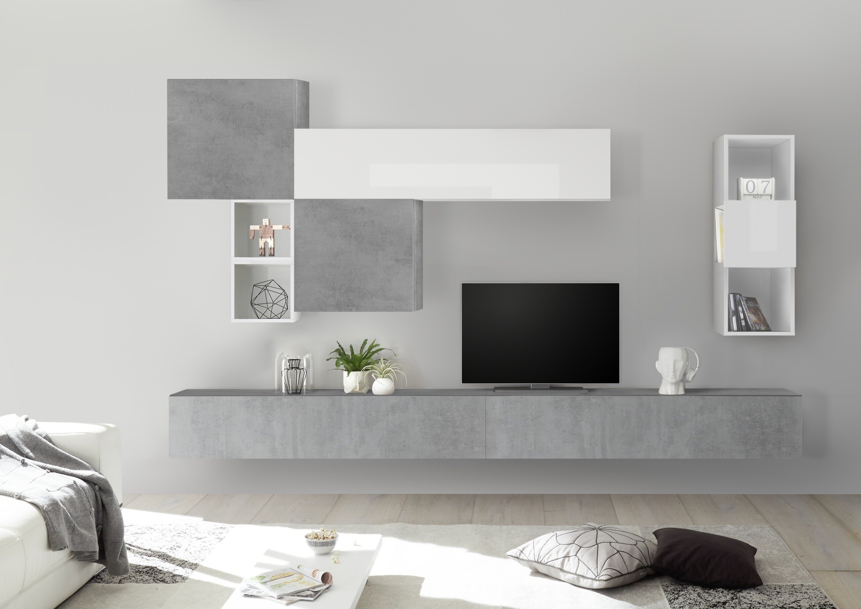 Benvenuto Design Bex TV-wandmeubel 45 Beton