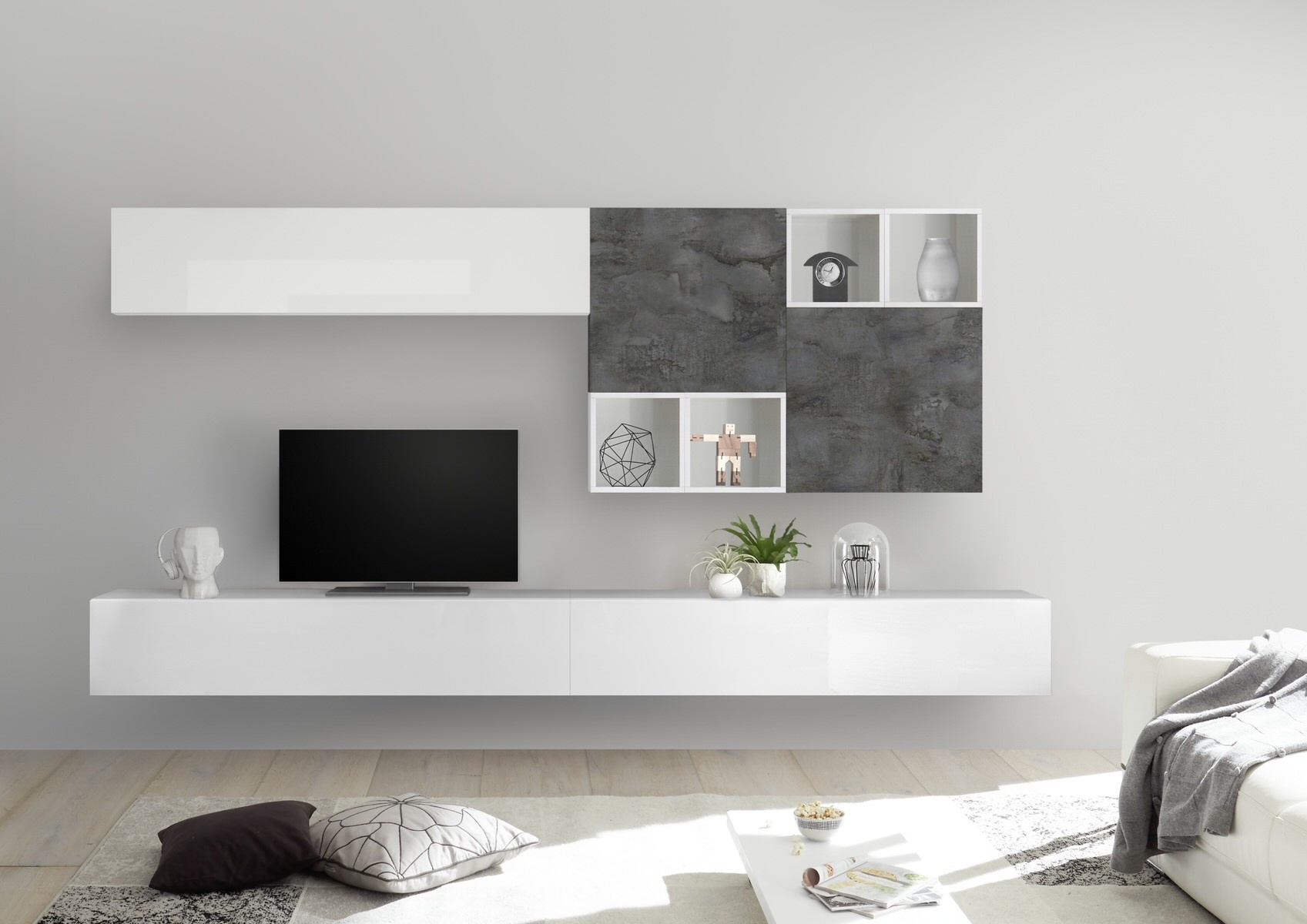 Benvenuto Design Bex TV-wandmeubel 48 Oxid