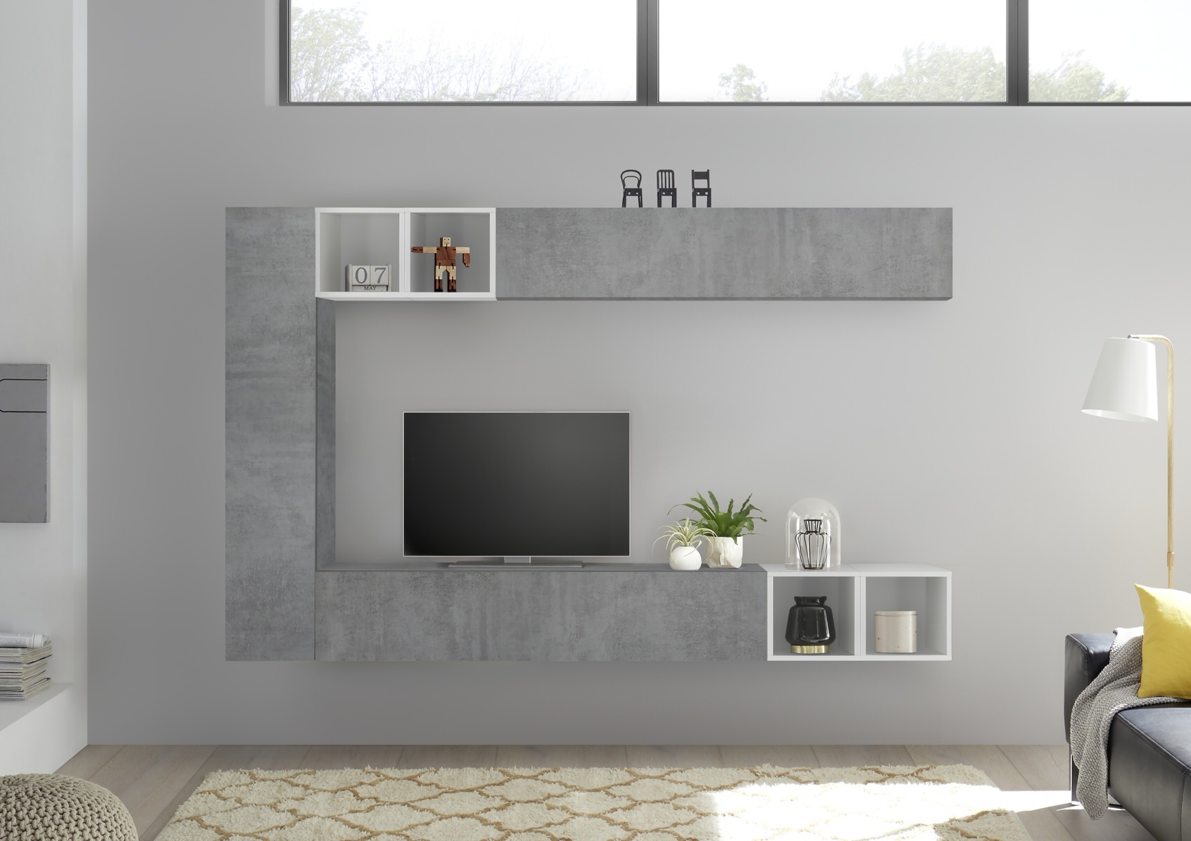 Benvenuto Design Bex TV-wandmeubel 49 Beton