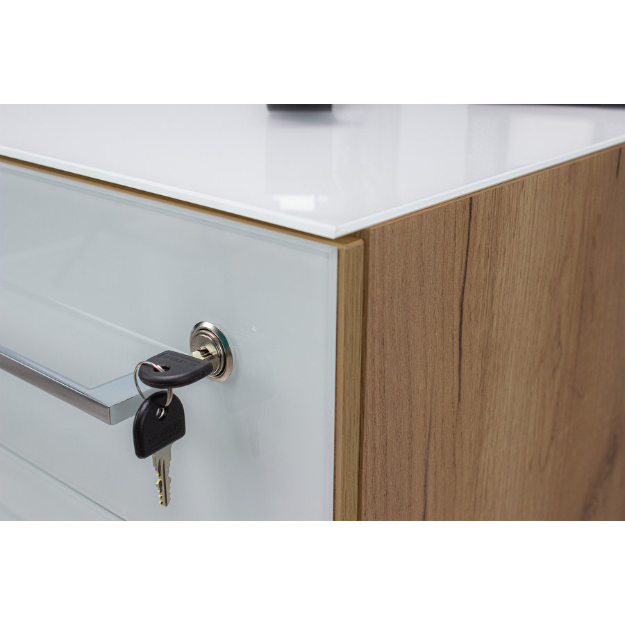 Monteria Ladeblok Wit / Eiken