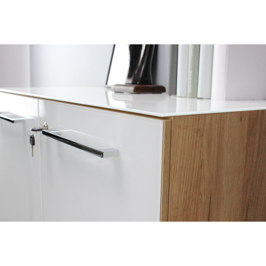 Monteria Kantoorkast Small Wit / Eiken Monteria Kantoorkast Small Wit / Eiken