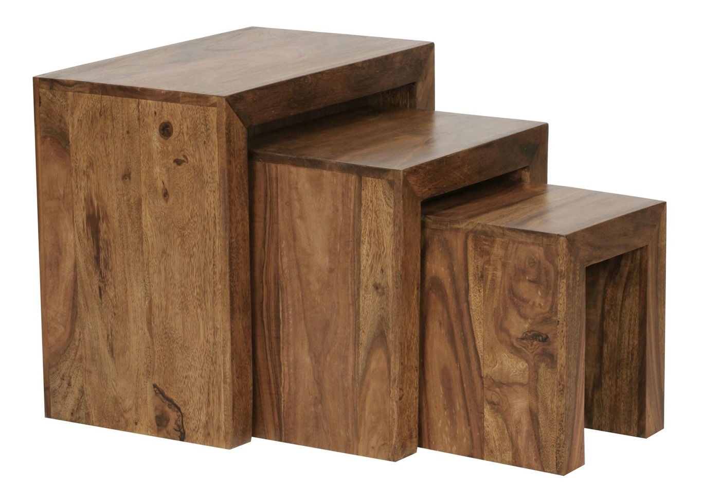Sky Style Akazie Bijzettafel Set Donkerbruin