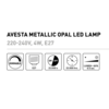 Avesta LED lamp Metallic