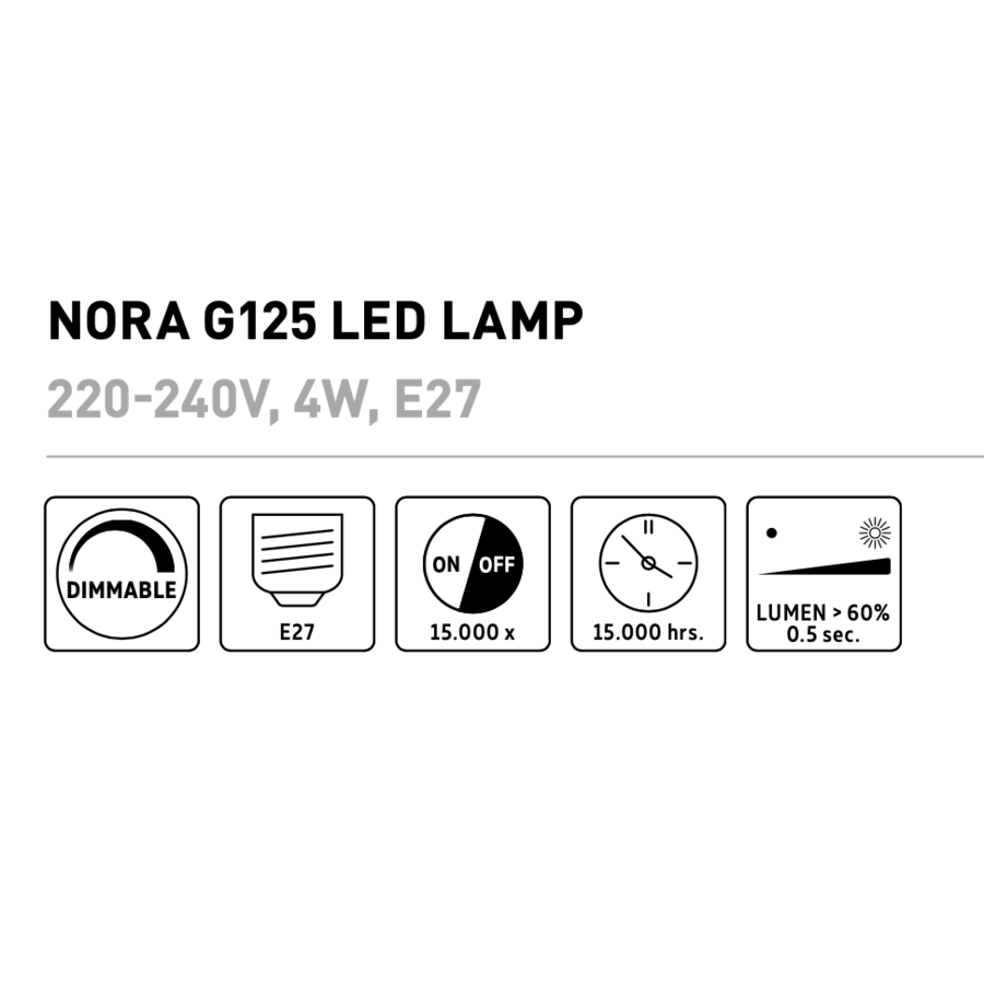 Nora G125 LED Lamp Roze Nora G125 LED Lamp Roze