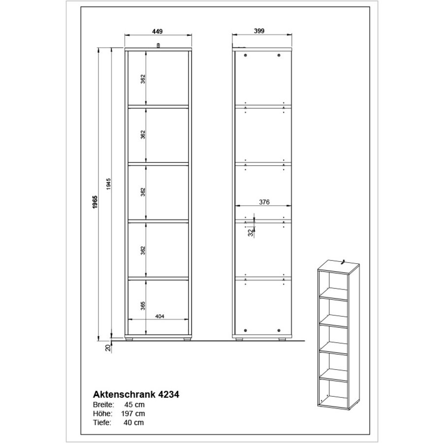 Agenda Boekenkast Hoog Grafiet
