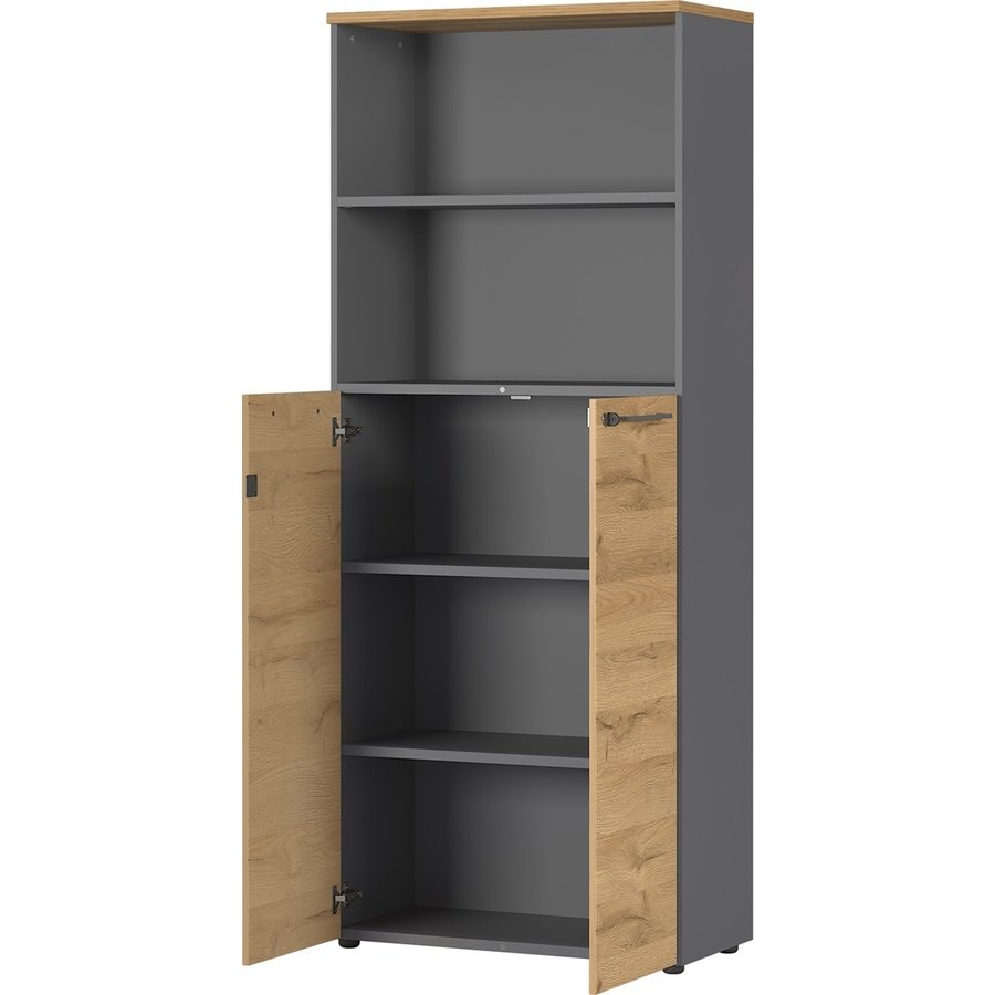 Agenda Kantoorkast 197 cm Deuren/Vakken Eiken